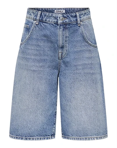 Only - ONLMate Reg Baggy Long Shorts - Medium Blue Denim